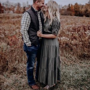 Sage green maxi dress